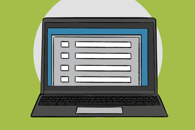 Illustration of a laptop