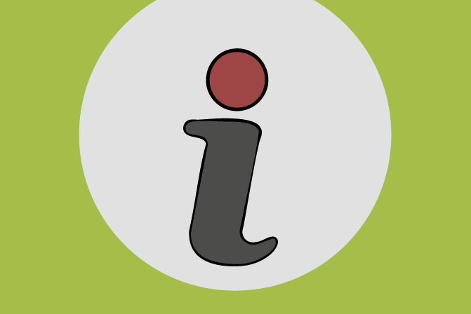 Illustration of an i for information.