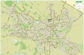 Nuneaton and Bedworth bus route map
