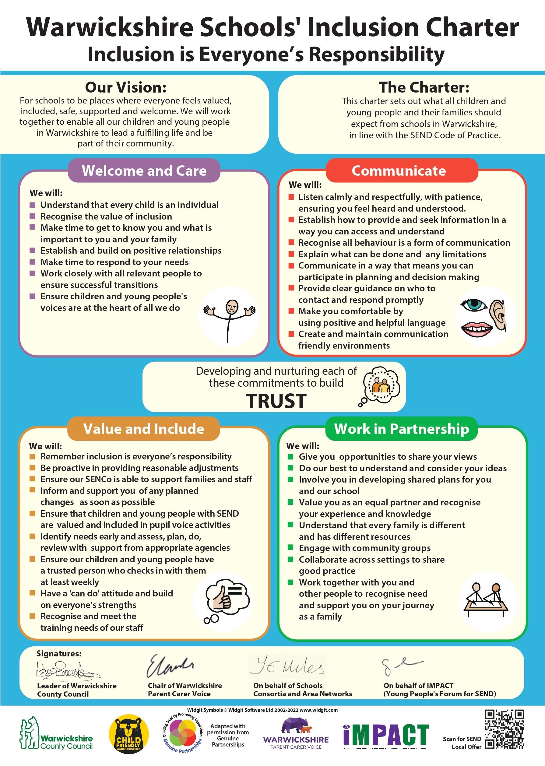 Warwickshire School Inclusion Charter preview