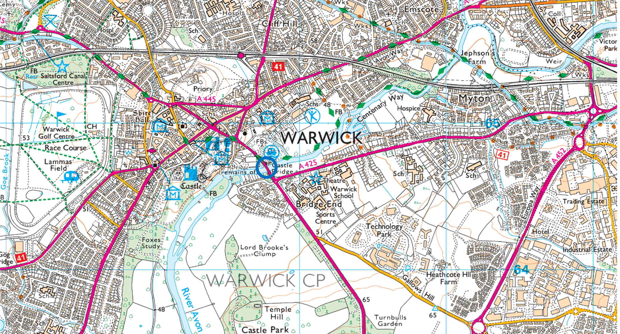 OS Map of Warwick