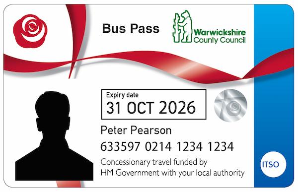 Image of the front of a bus pass