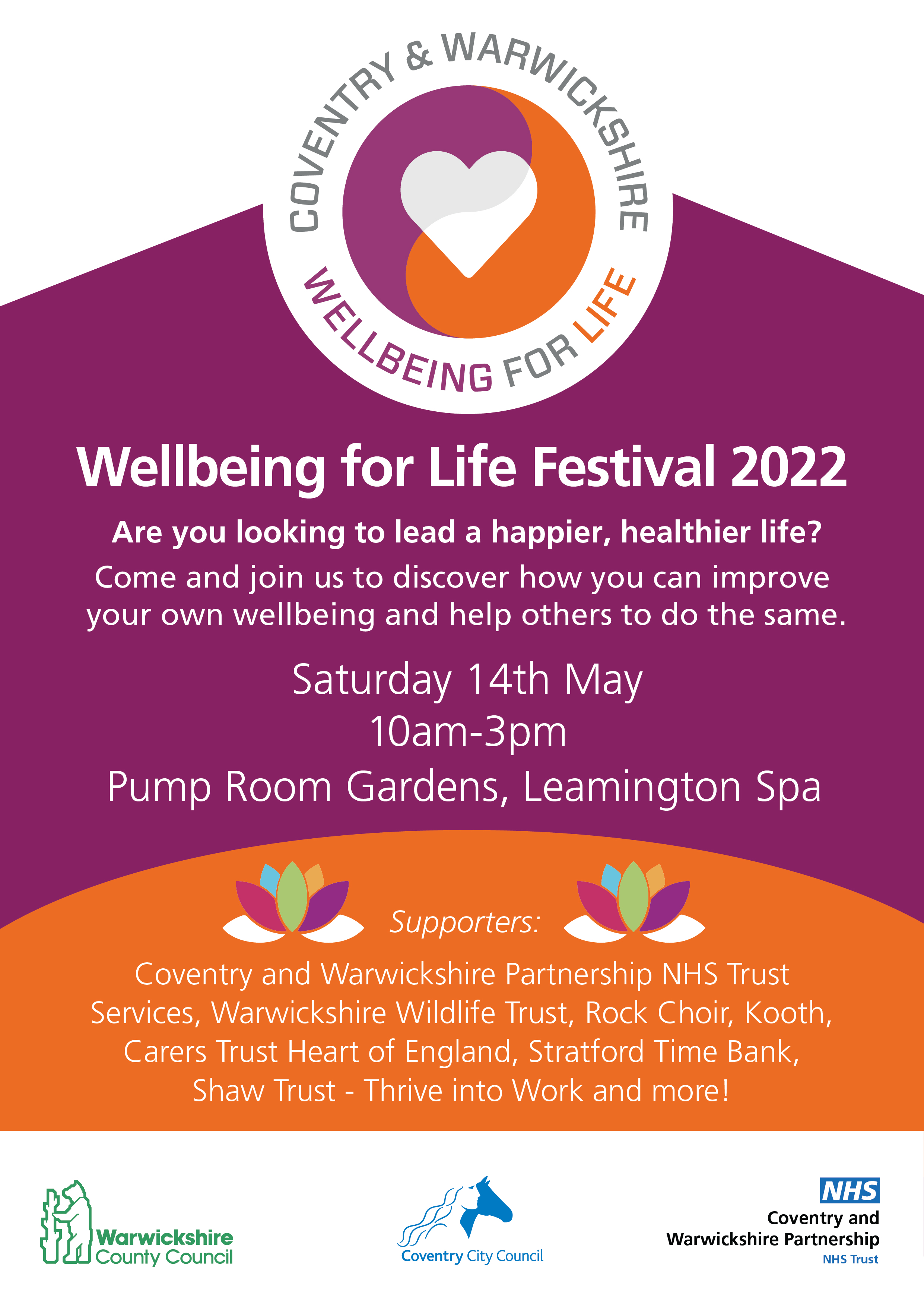 Wellbeing for Life festival flyer