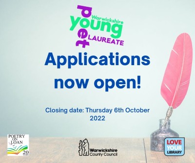 Applications now open for Warwickshire's Young Poet Laureate.