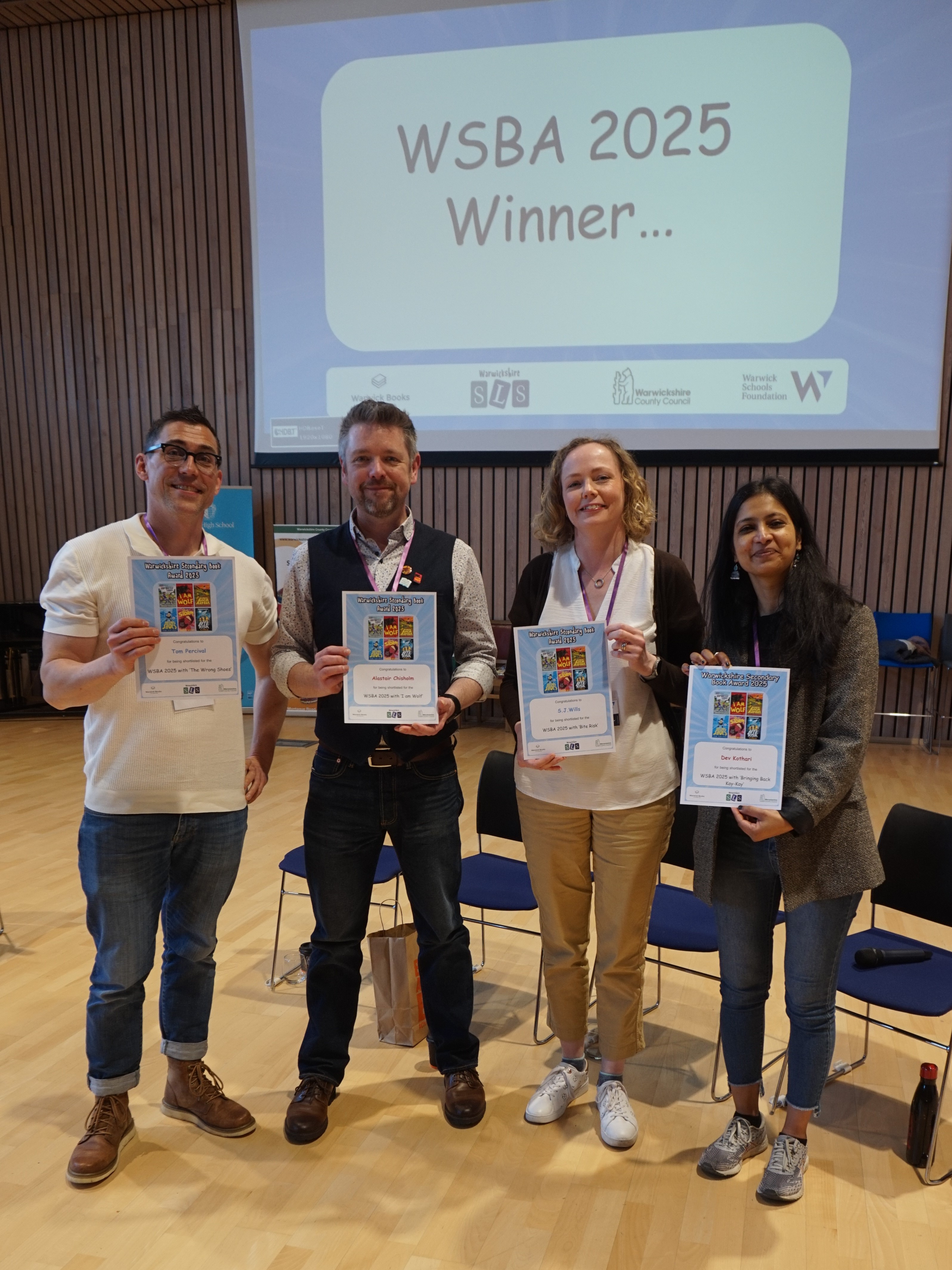 Four of the authors at King High School.