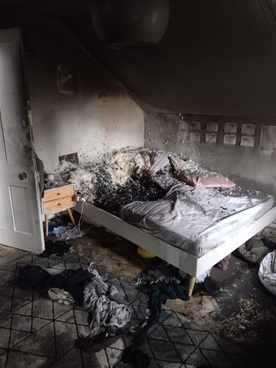 house fire started due to an overheated charger in a young girl’s bedroom