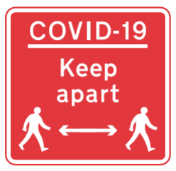Covid19 keep apart sign