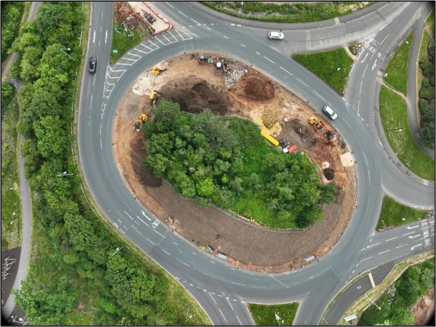 Aerial view of the Europa way development