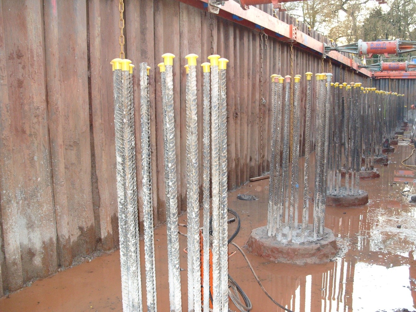 Figure 1 – Cropped Piles on North Side of Finham Brook.