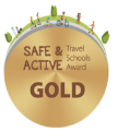 Gold Active Travel award medal