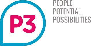 P3 logo - people, potential, possibilities