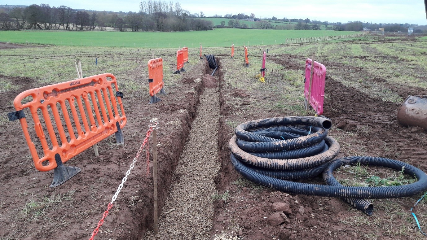 Construction of new land drainage