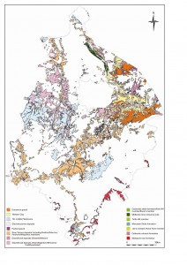 Map of sand and gravel deposits