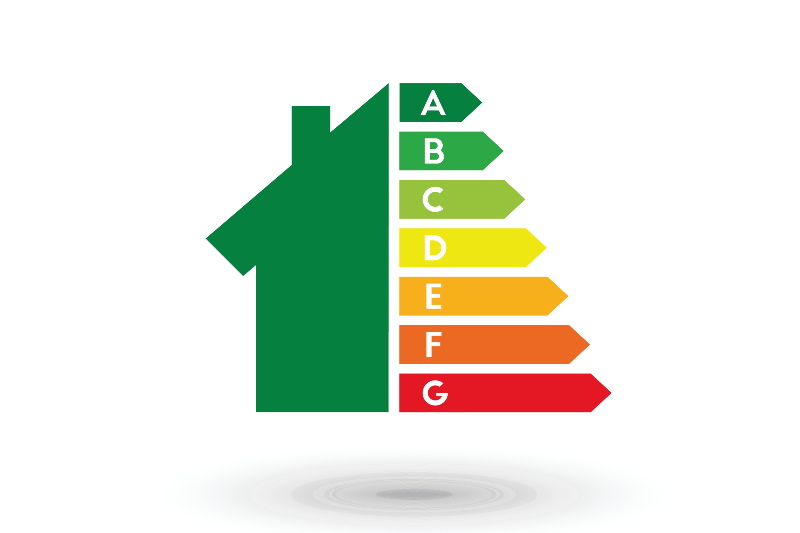 half a house icon aside a horizonal graph of multiple bars getting shorter one by one as they go up.