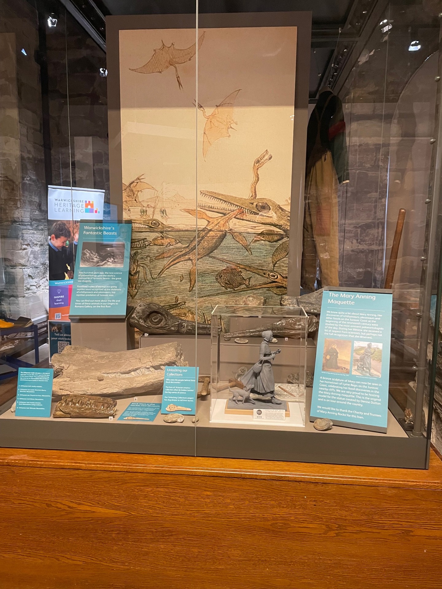 Photo of the exhibition display in the Market Hall Museum