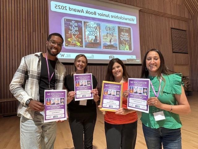 Caption: Authors: Ashley Thorpe, Vashti Hardy, Catherine Bruton and Jasbinder
