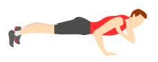Shoulder taps exercise