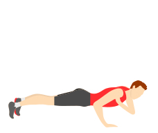 Shoulder taps exercise